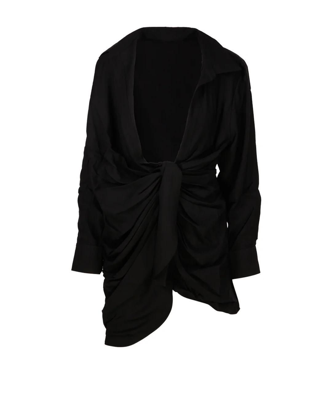 JACQUEMUS Черное вискозное платье, фото 1