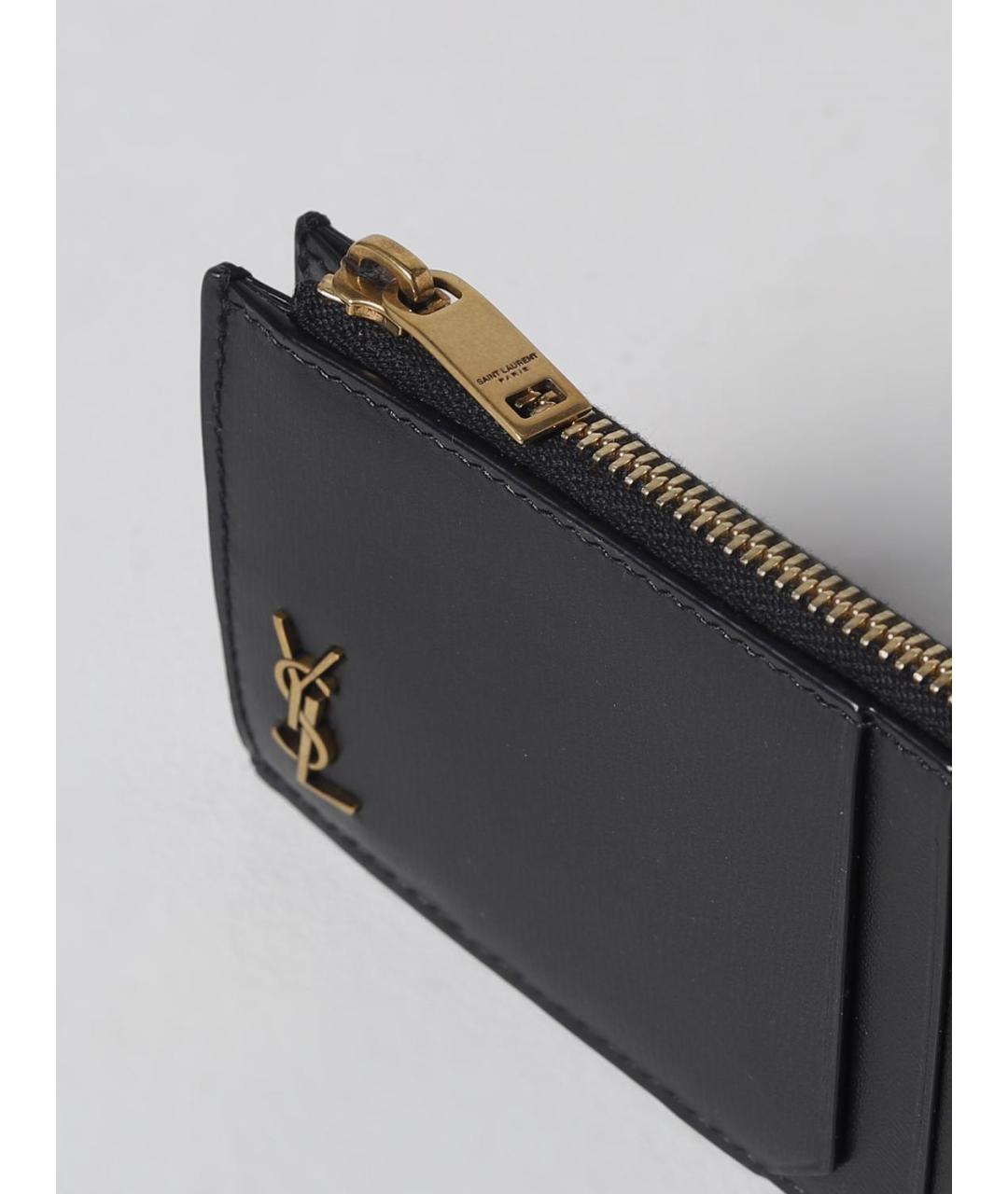 SAINT LAURENT Черный кошелек, фото 3