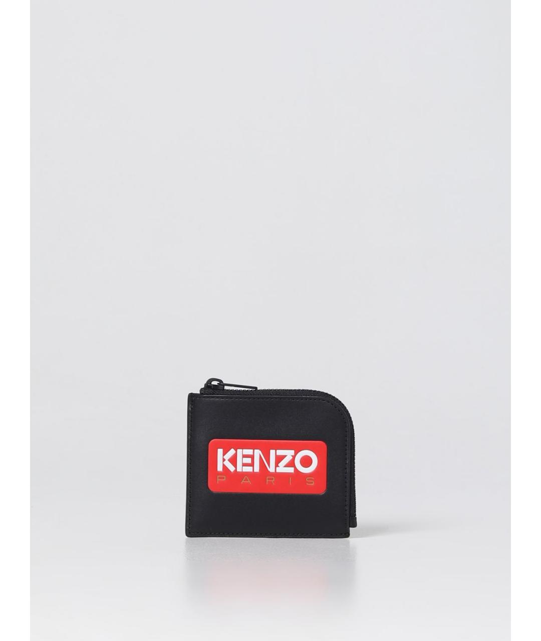 KENZO Черный кожаный кошелек, фото 4