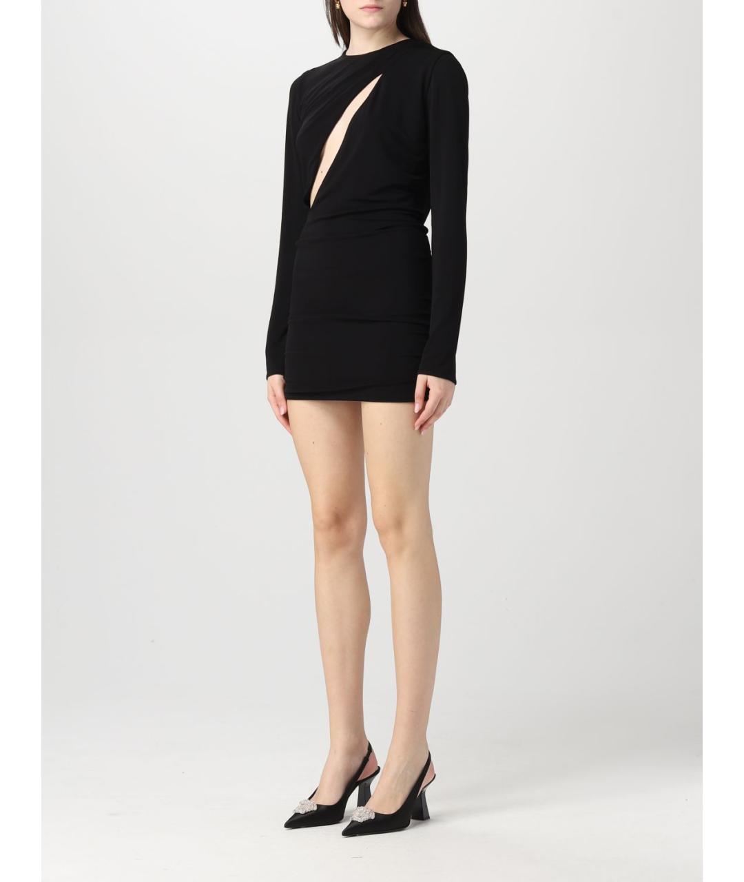 VERSACE Черное вискозное платье, фото 4