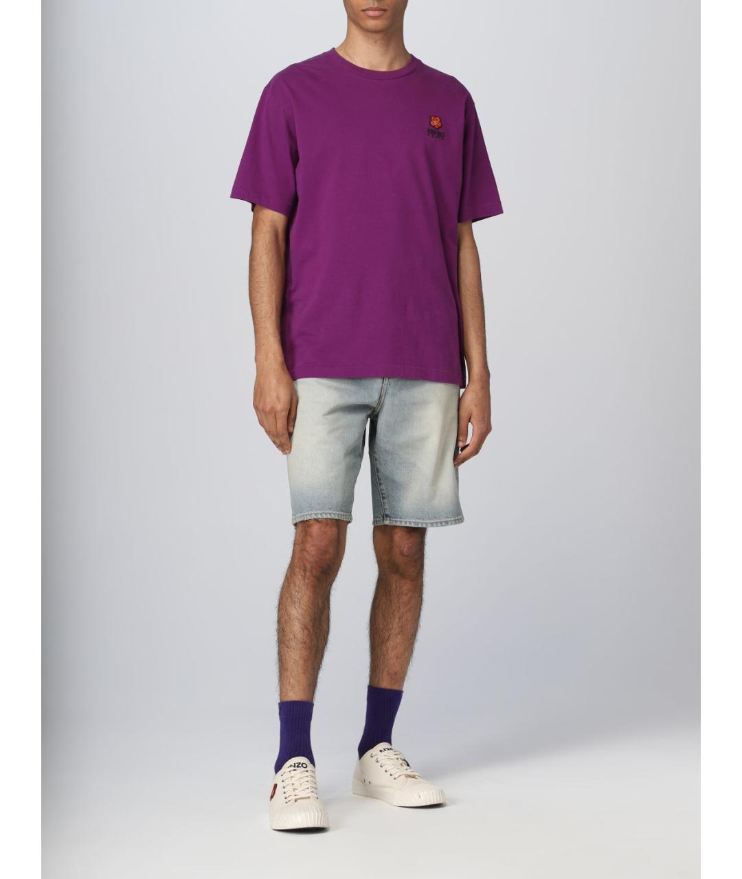 KENZO Синие хлопковые шорты, фото 3