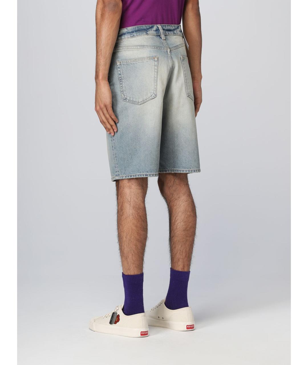 KENZO Синие хлопковые шорты, фото 4