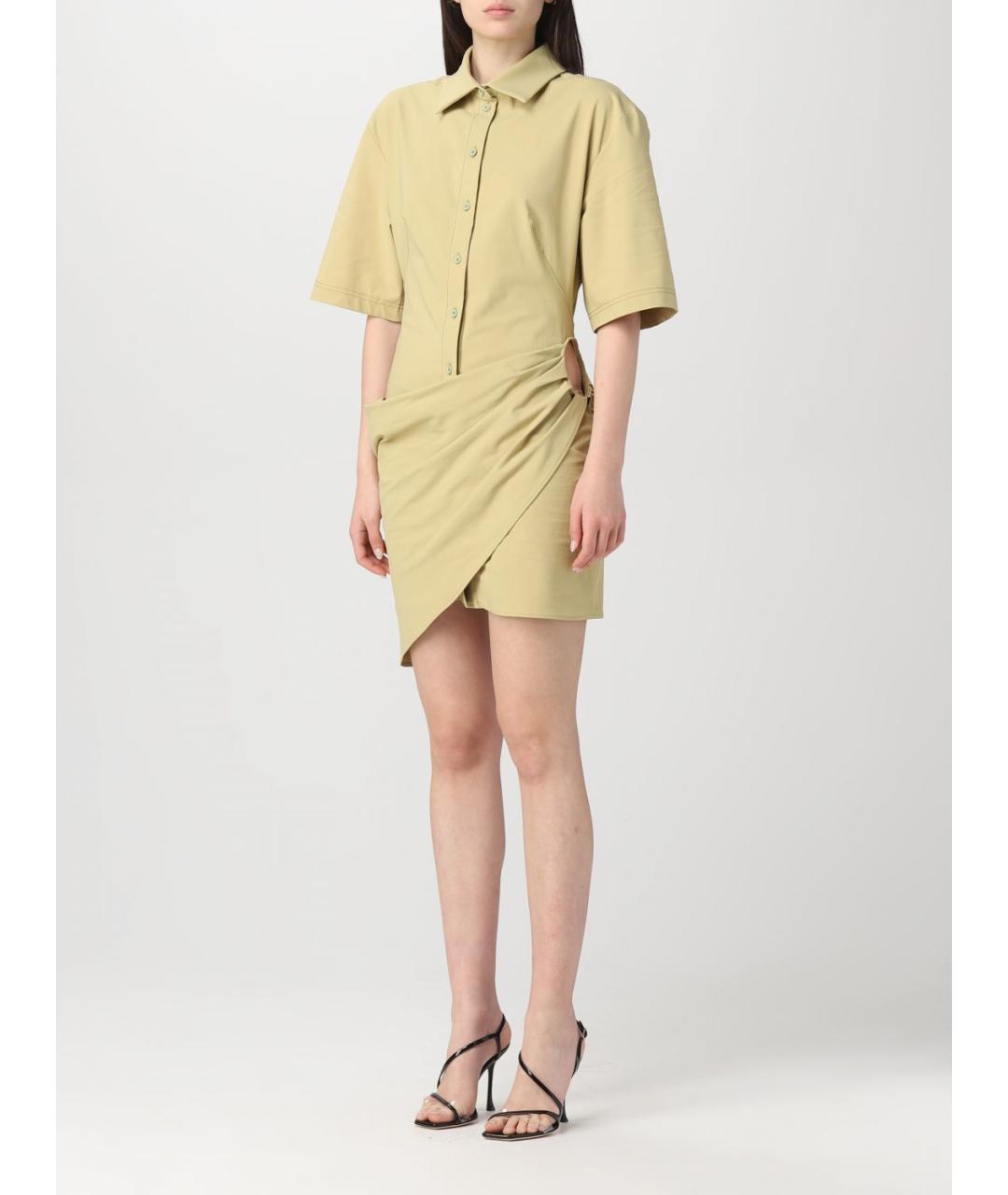 JACQUEMUS Бежевое повседневное платье, фото 4