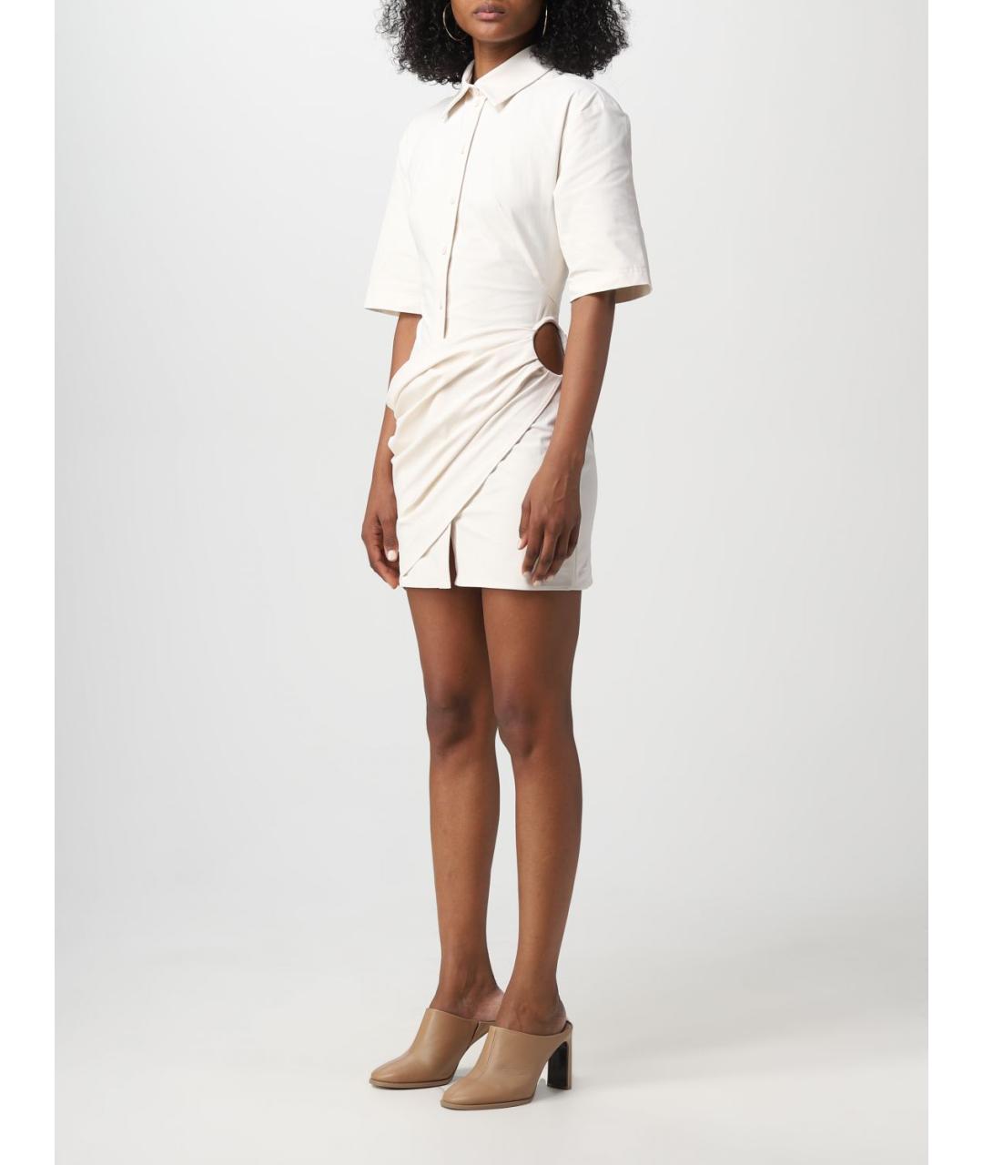 JACQUEMUS Белое повседневное платье, фото 4