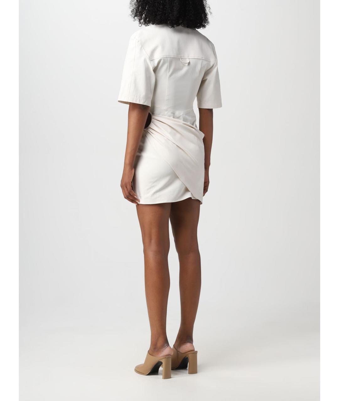 JACQUEMUS Белое повседневное платье, фото 3
