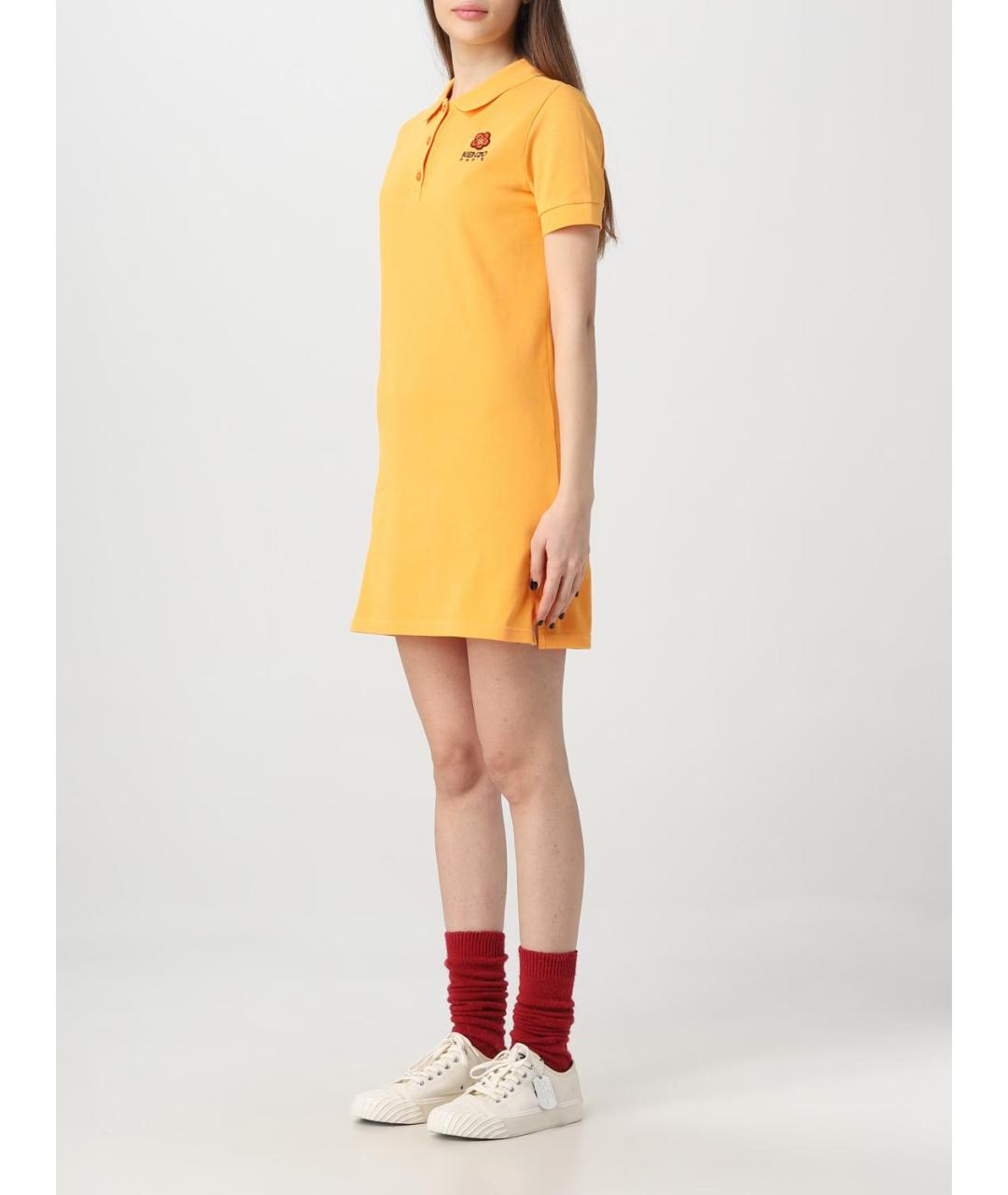 KENZO Оранжевое повседневное платье, фото 4