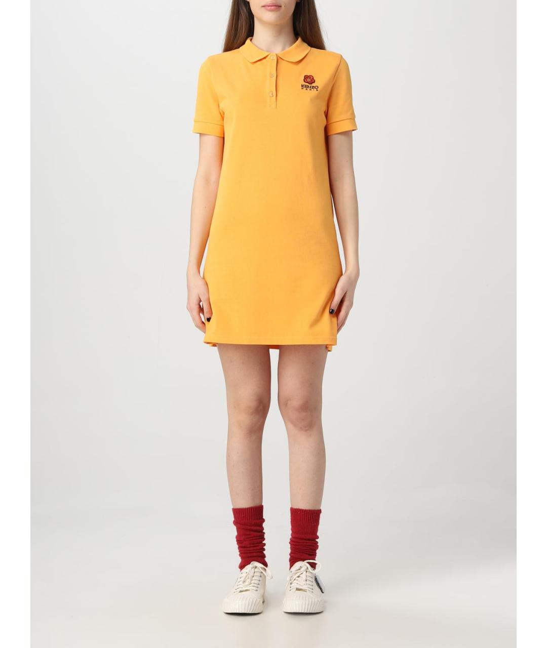 KENZO Оранжевое повседневное платье, фото 2
