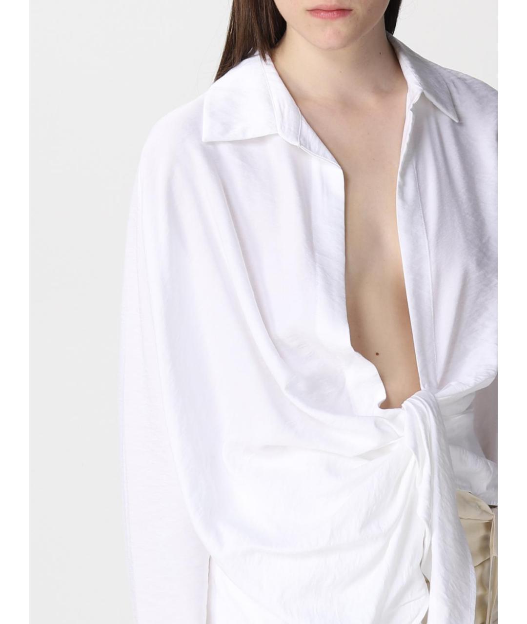 JACQUEMUS Белая вискозная рубашка, фото 6