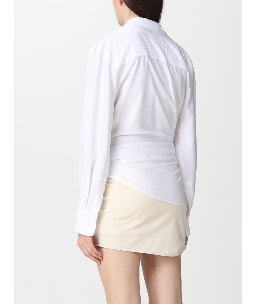 JACQUEMUS Белая вискозная рубашка, фото 4