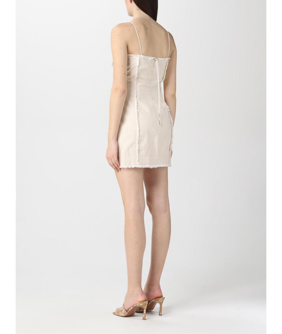 JACQUEMUS Бежевое коктейльное платье, фото 3