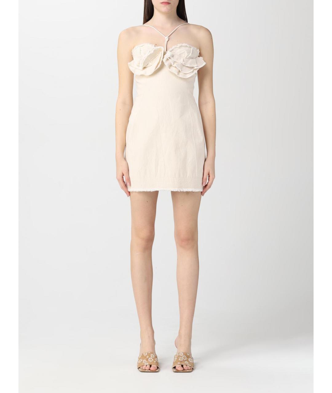 JACQUEMUS Бежевое коктейльное платье, фото 2