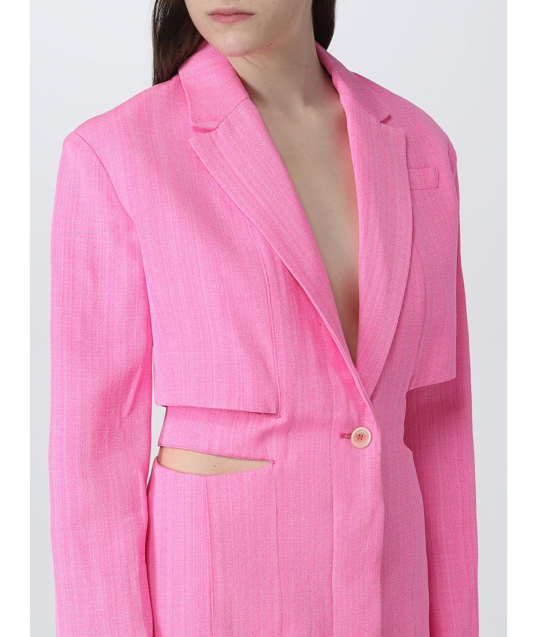 JACQUEMUS Розовое платье, фото 5