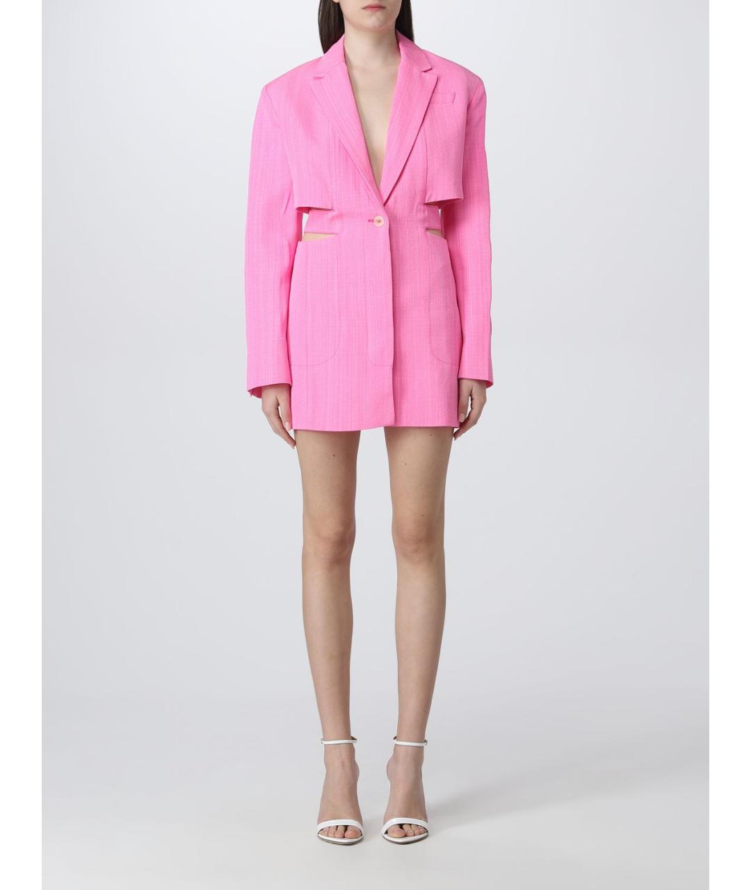 JACQUEMUS Розовое платье, фото 2