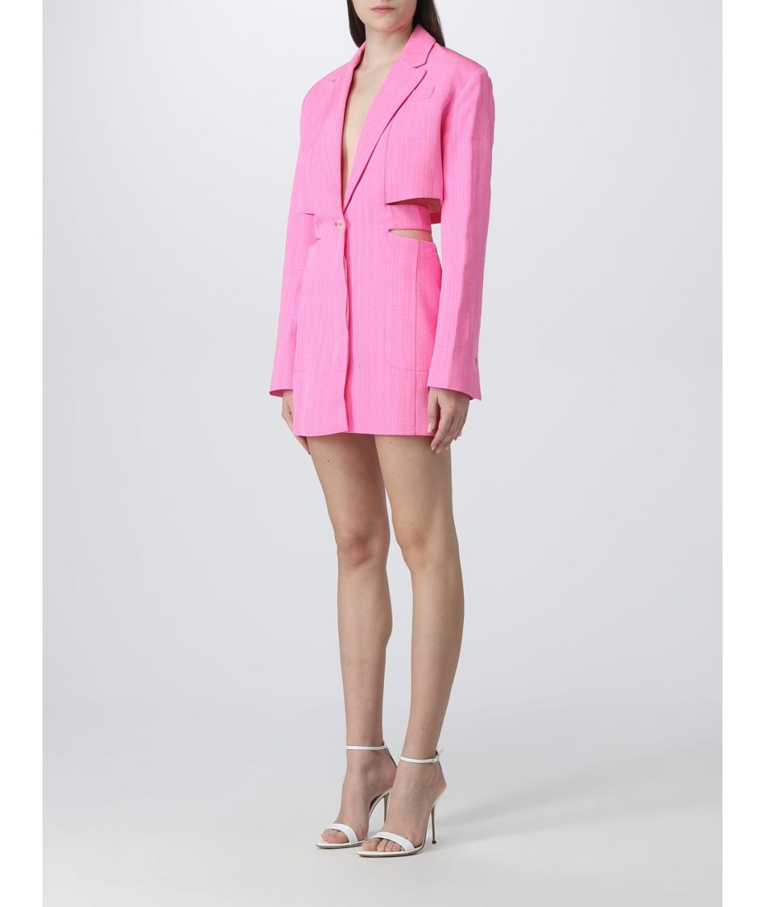 JACQUEMUS Розовое платье, фото 4