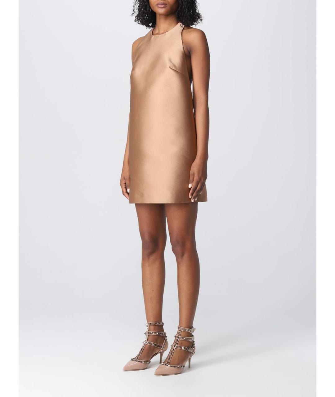 VALENTINO Золотое коктейльное платье, фото 4