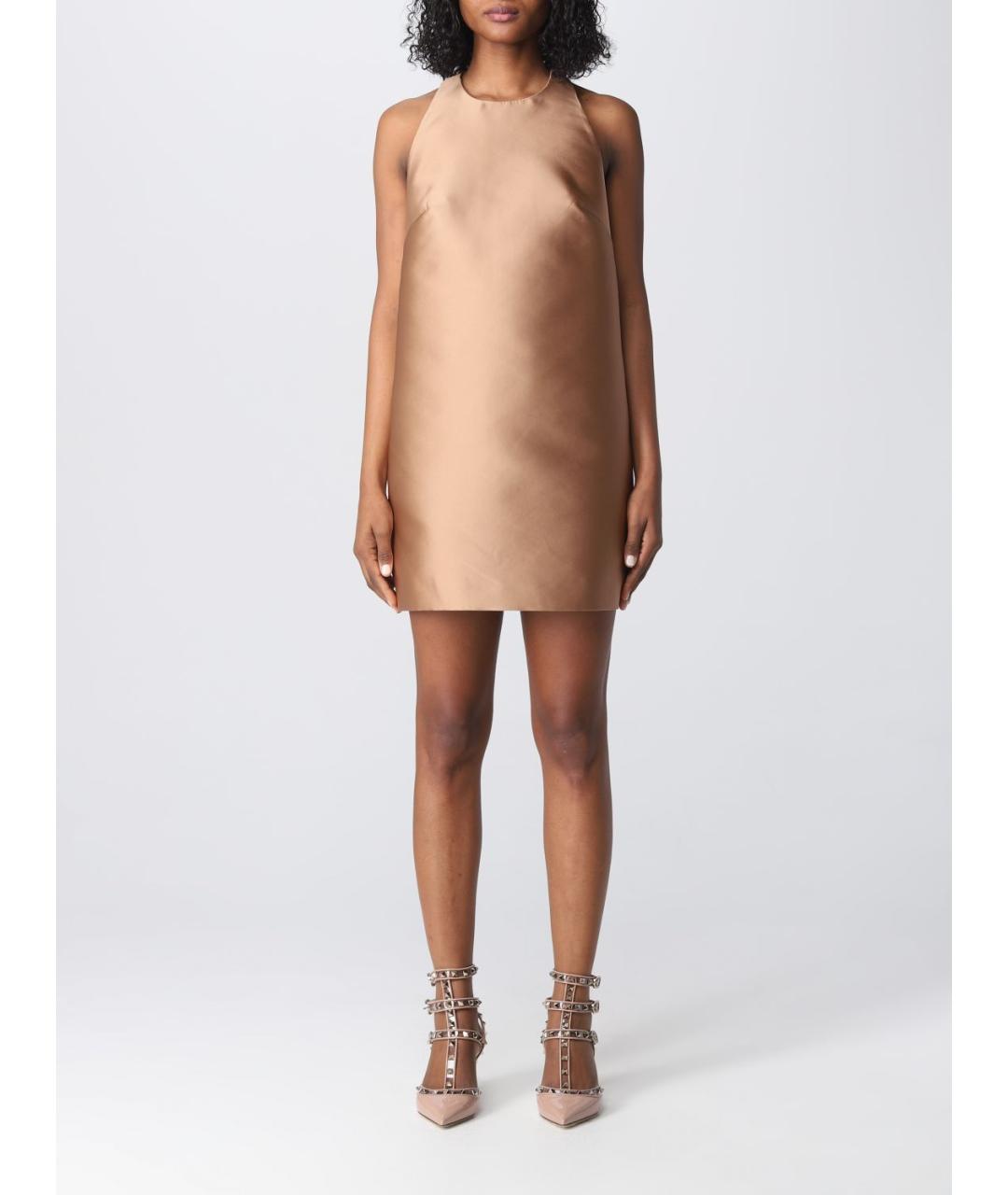 VALENTINO Золотое коктейльное платье, фото 2