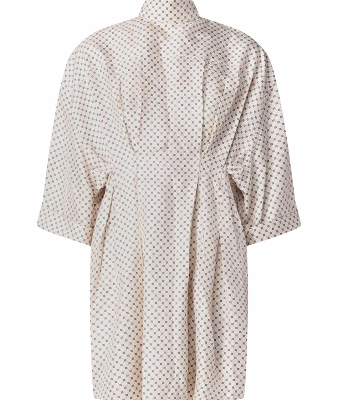 LANVIN Белое шелковое повседневное платье, фото 1