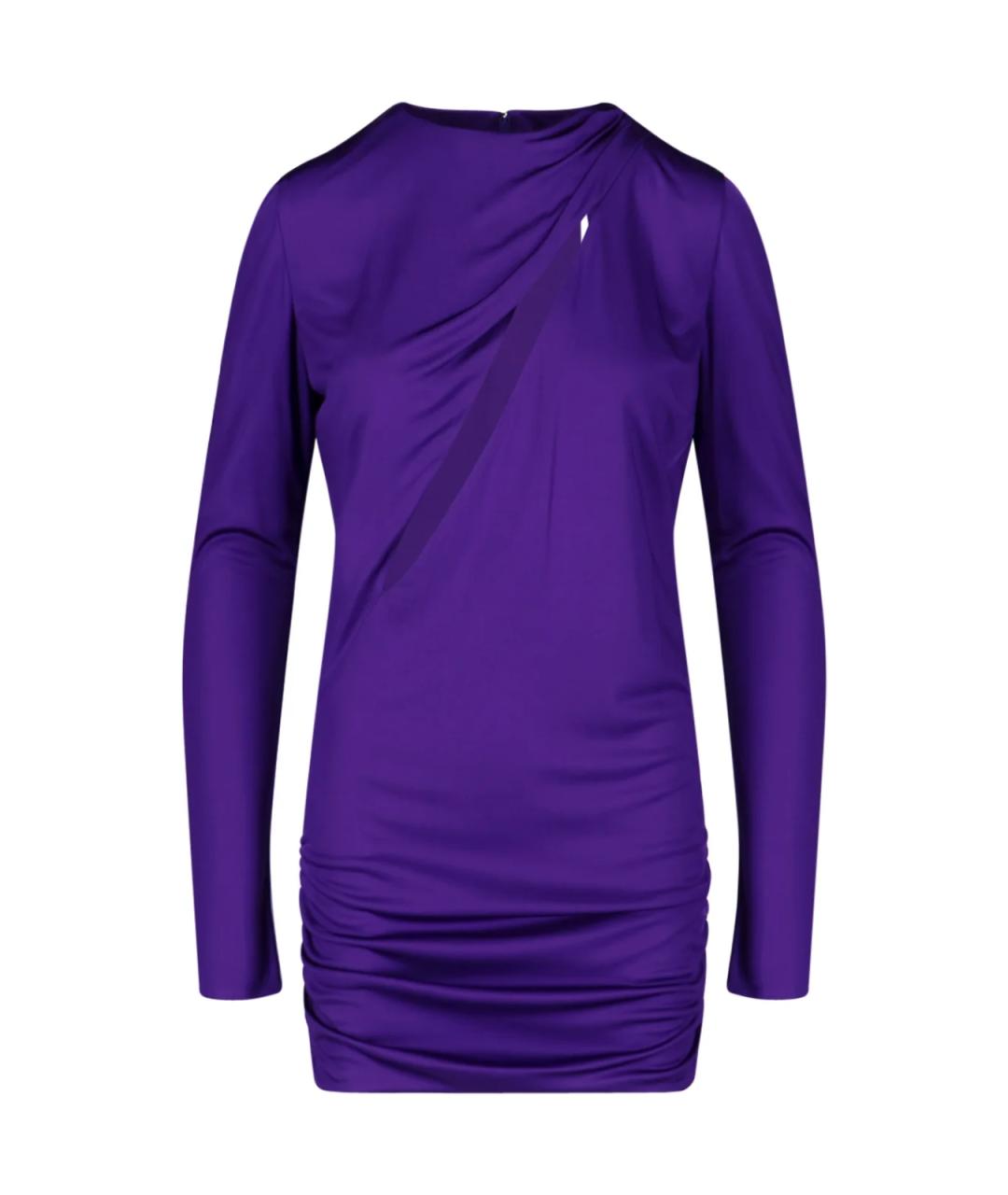 VERSACE Фиолетовое вискозное платье, фото 1