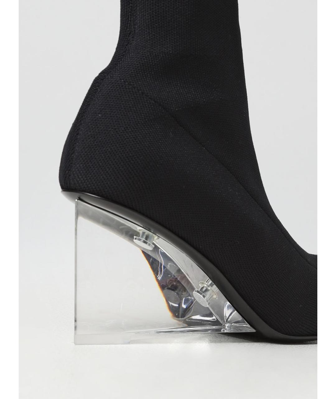ALEXANDER MCQUEEN Черные синтетические полусапоги, фото 4
