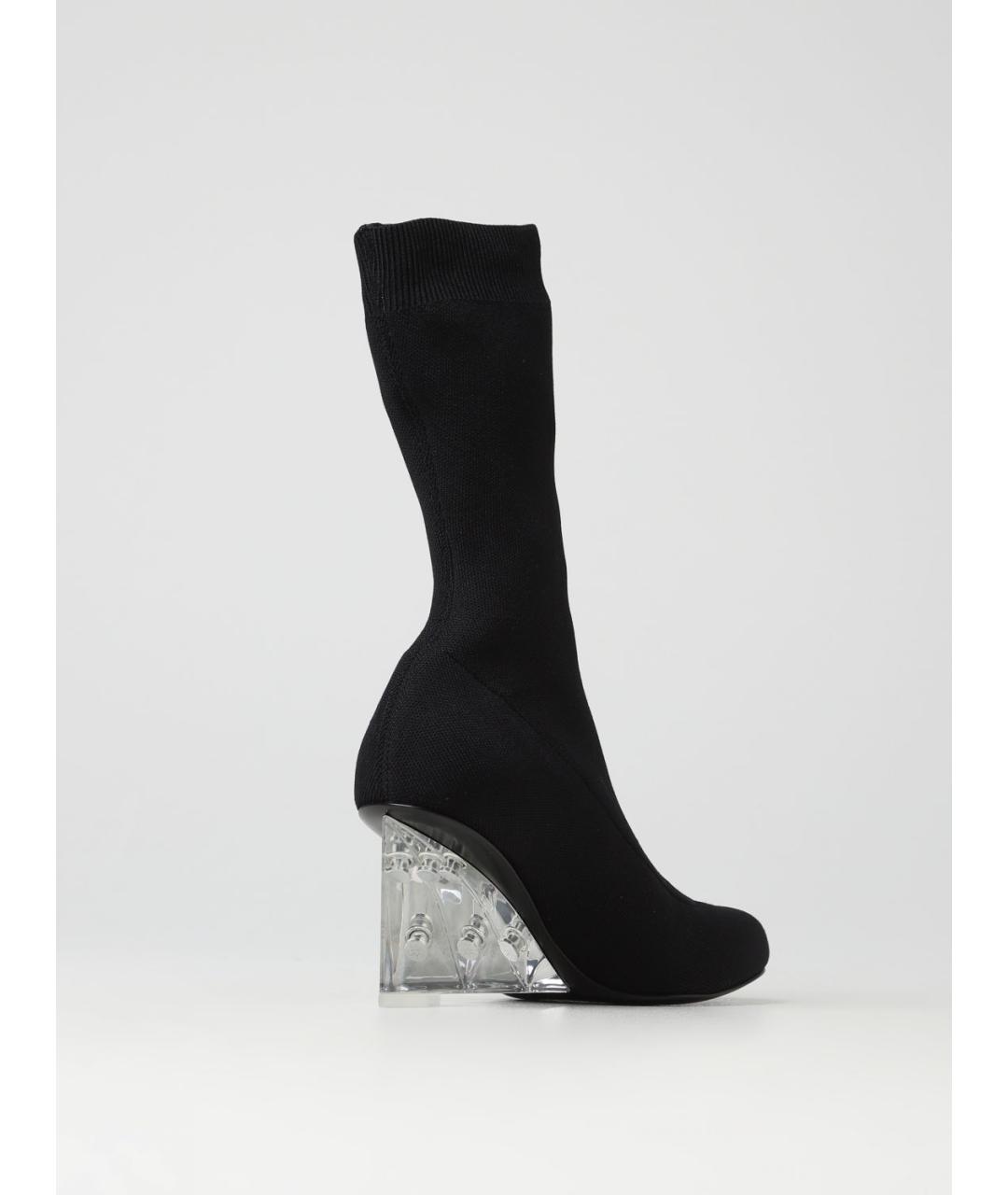 ALEXANDER MCQUEEN Черные синтетические полусапоги, фото 3
