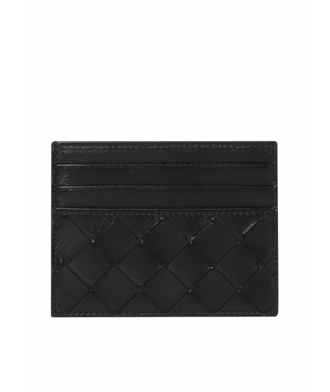 BOTTEGA VENETA Черный кожаный кардхолдер, фото 1