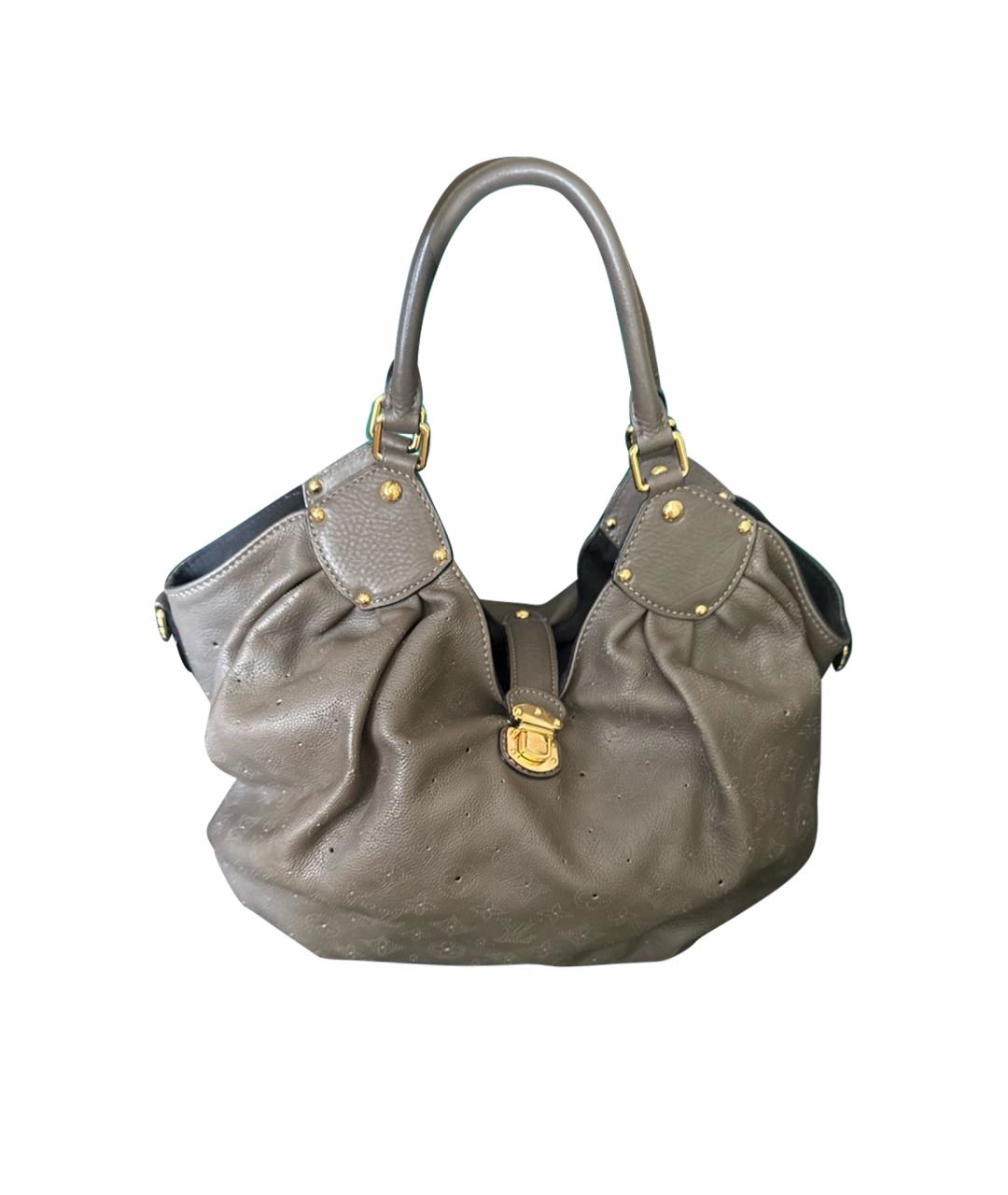 LOUIS VUITTON Хаки кожаная сумка тоут, фото 1