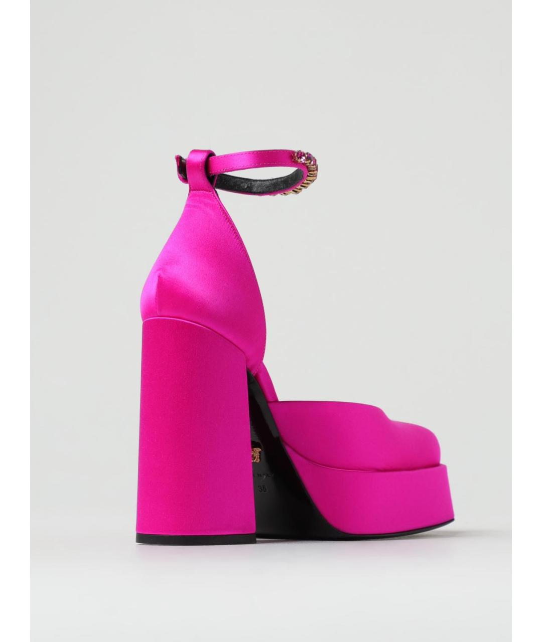 VERSACE Фуксия текстильные туфли, фото 3