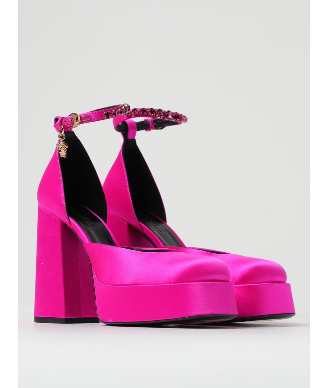 VERSACE Фуксия текстильные туфли, фото 2