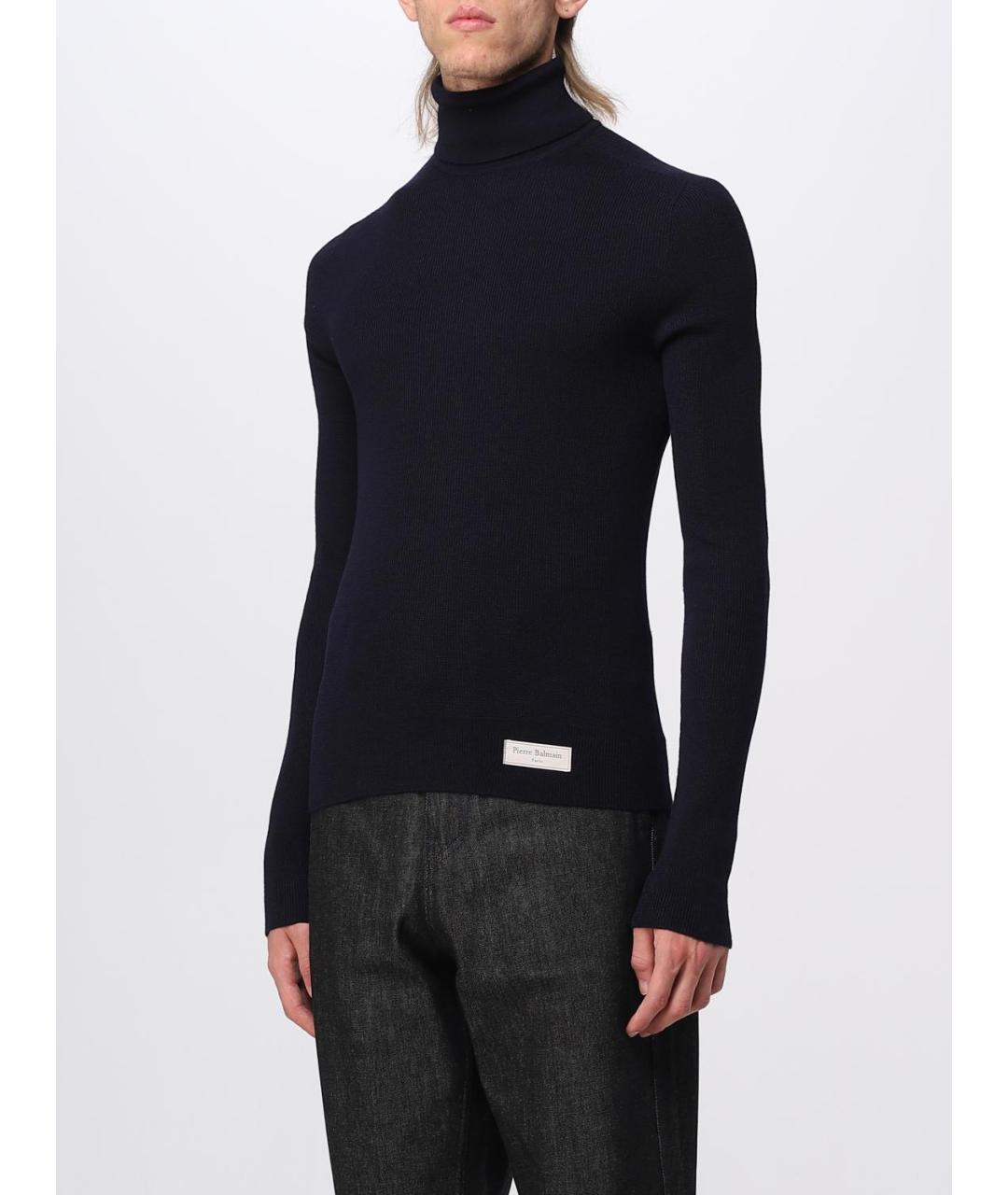 BALMAIN Черный шерстяной джемпер / свитер, фото 5