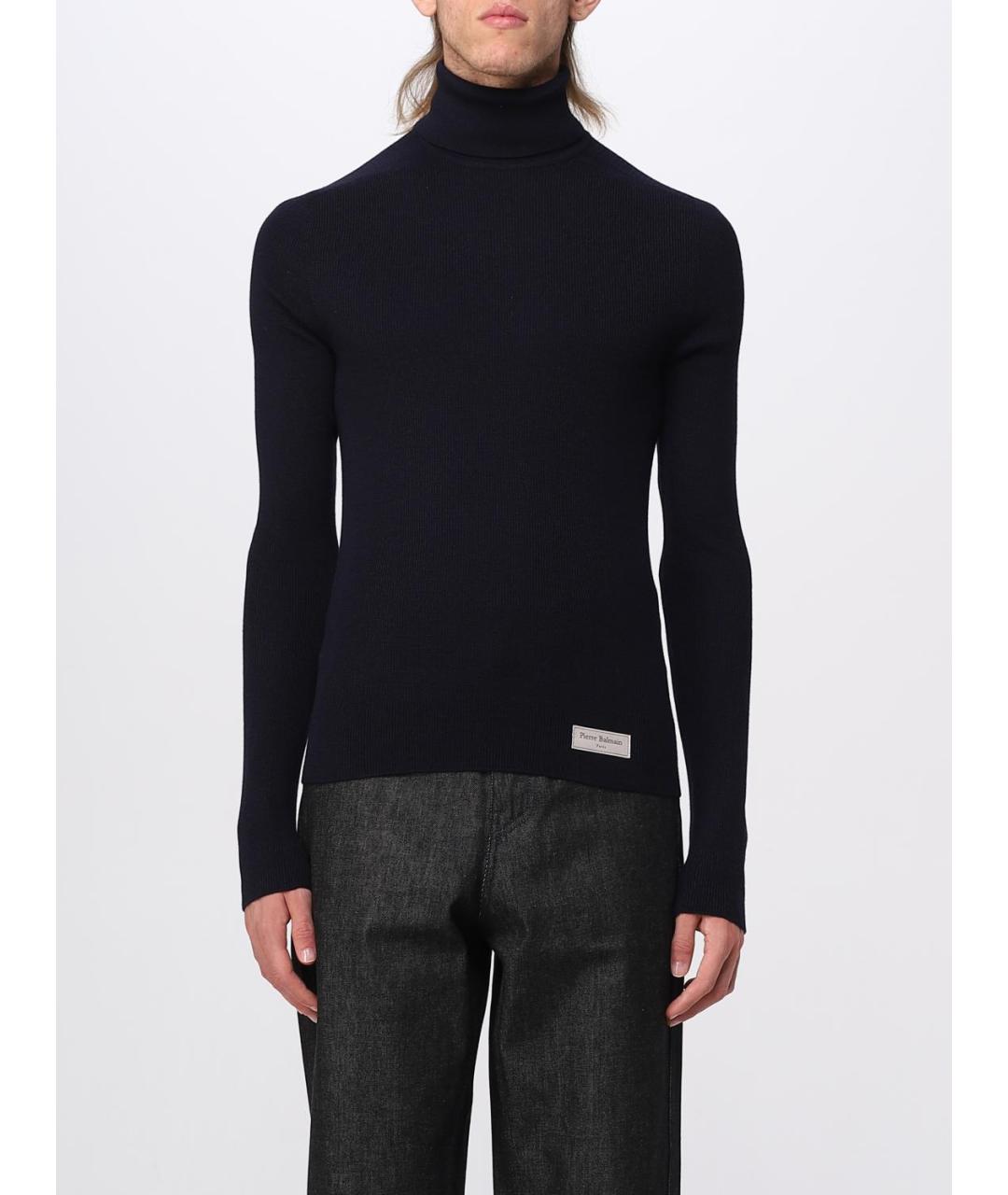 BALMAIN Черный шерстяной джемпер / свитер, фото 2