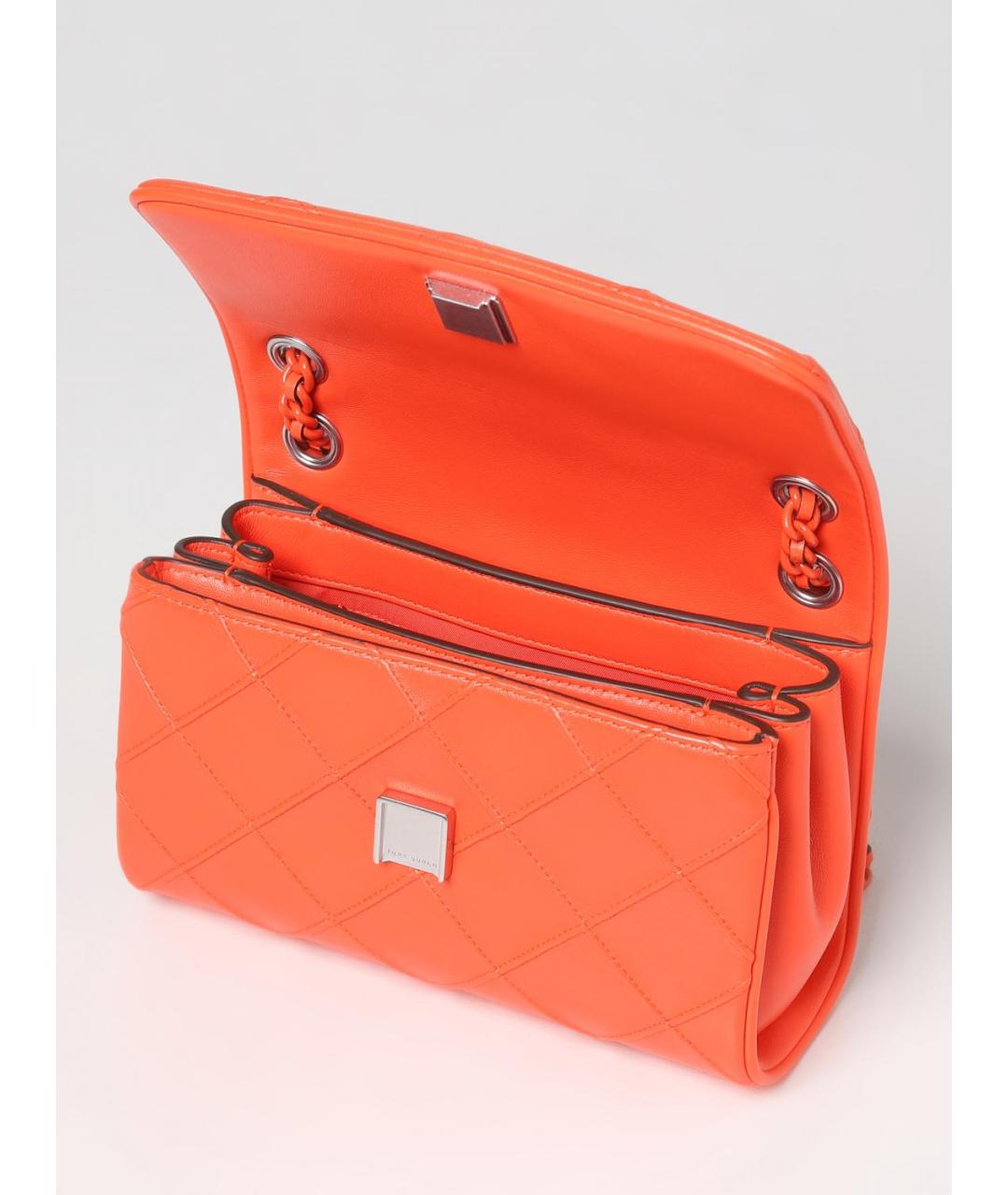 TORY BURCH Оранжевая кожаная сумка через плечо, фото 4