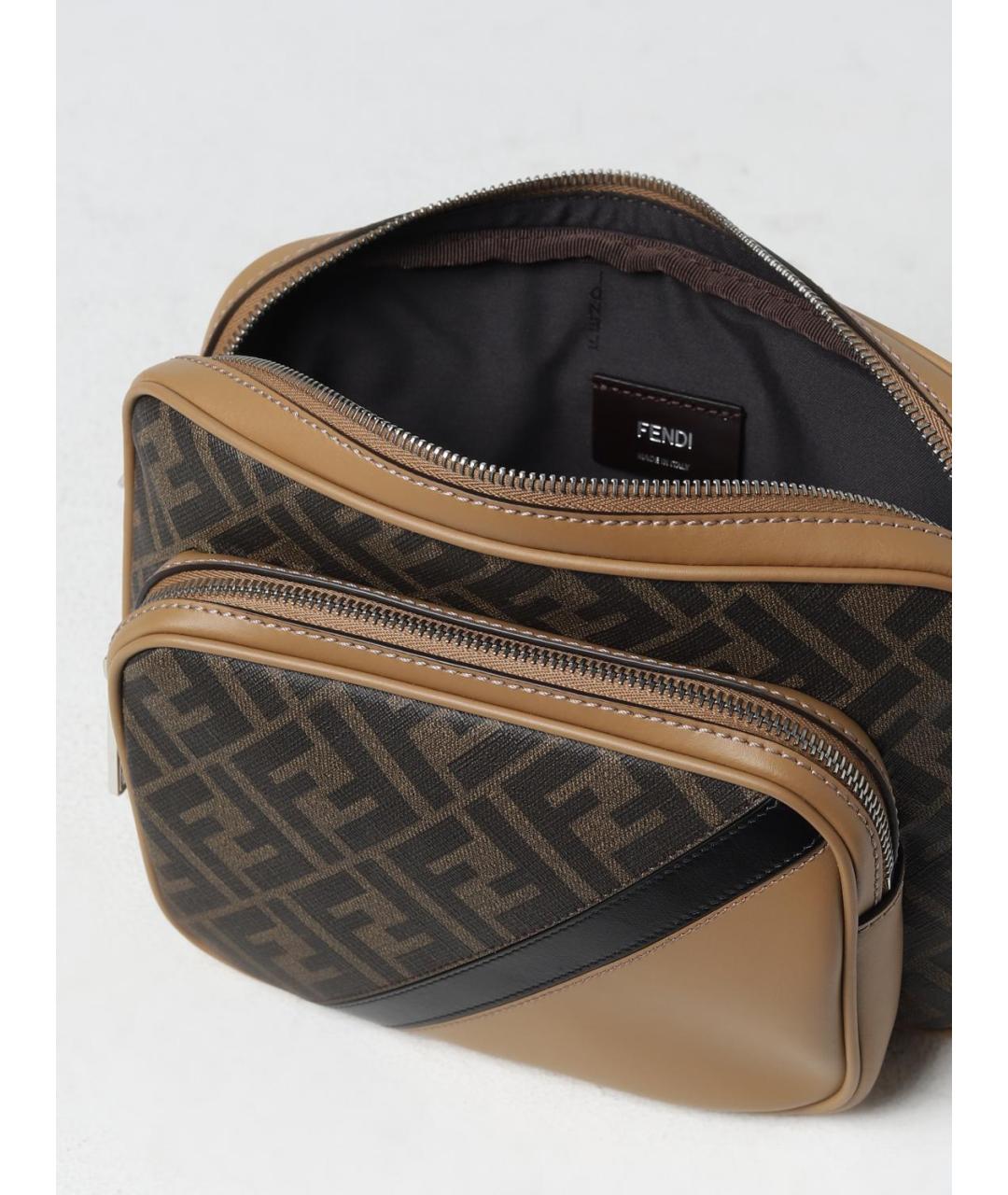 FENDI Коричневая сумка на плечо, фото 4