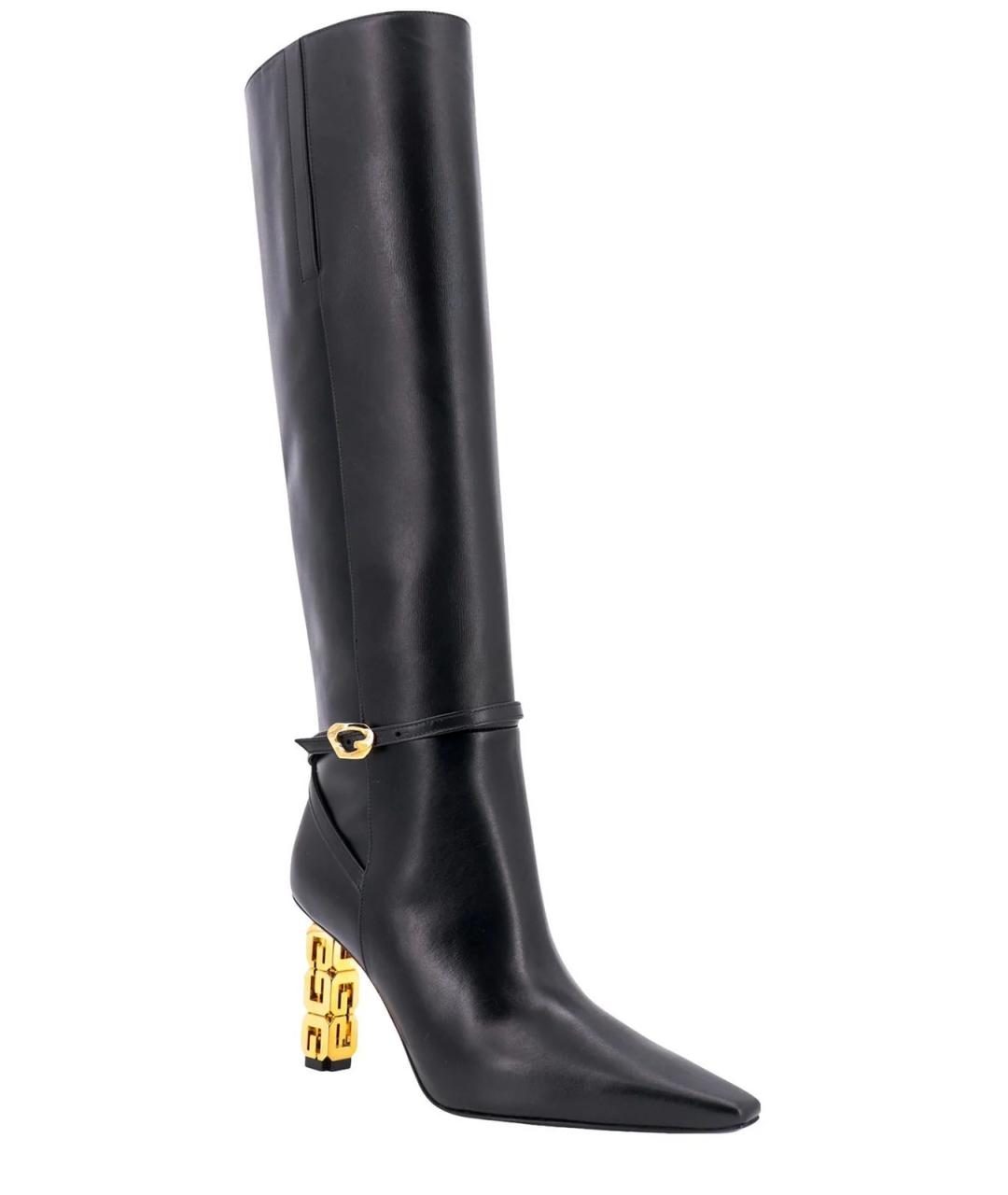 GIVENCHY Черные кожаные сапоги, фото 2