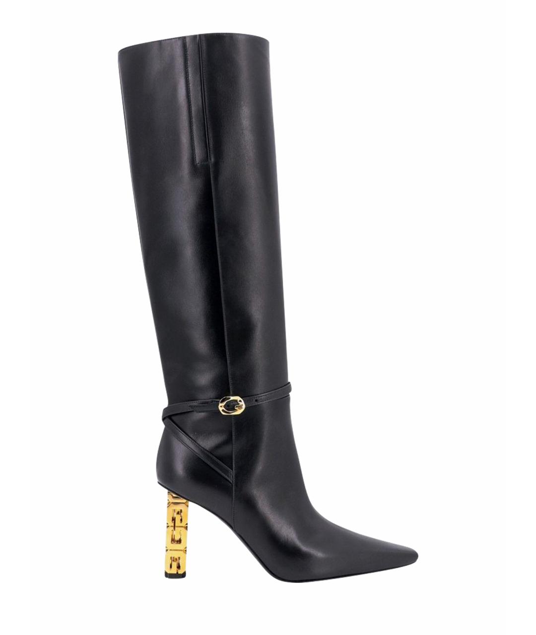 GIVENCHY Черные кожаные сапоги, фото 1