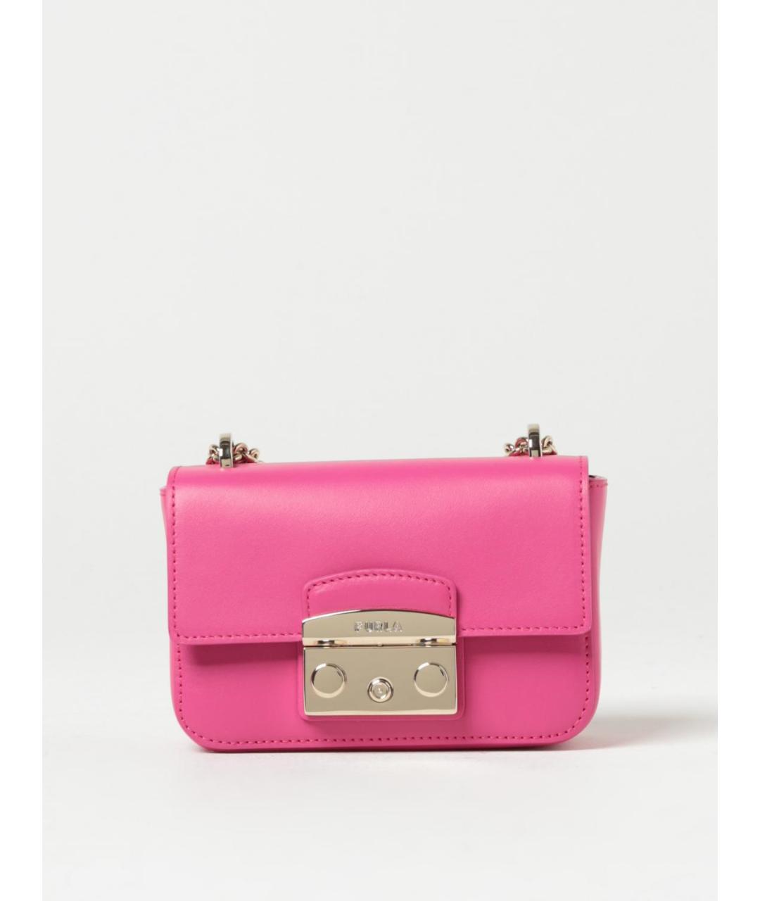 FURLA Фуксия кожаная сумка через плечо, фото 4