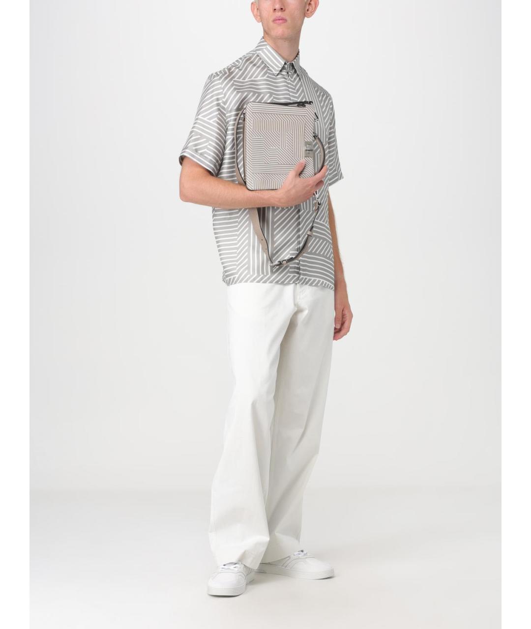 FENDI Бежевая кожаная сумка тоут, фото 2