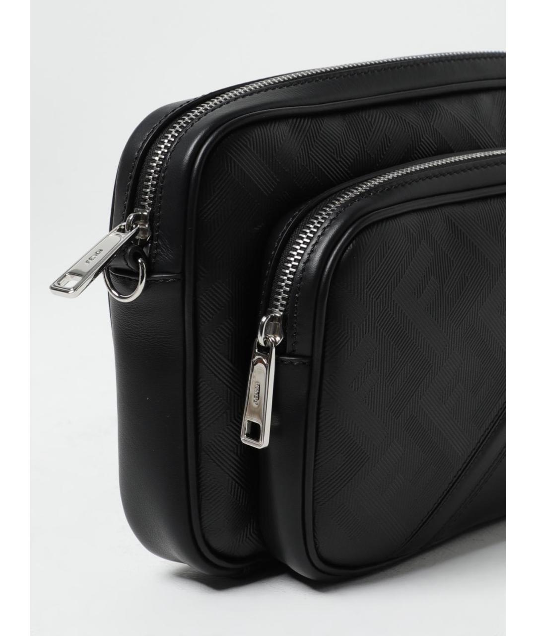 FENDI Черная кожаная сумка на плечо, фото 4