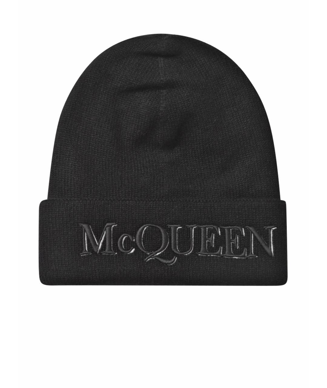 ALEXANDER MCQUEEN Черная шерстяная шапка, фото 1