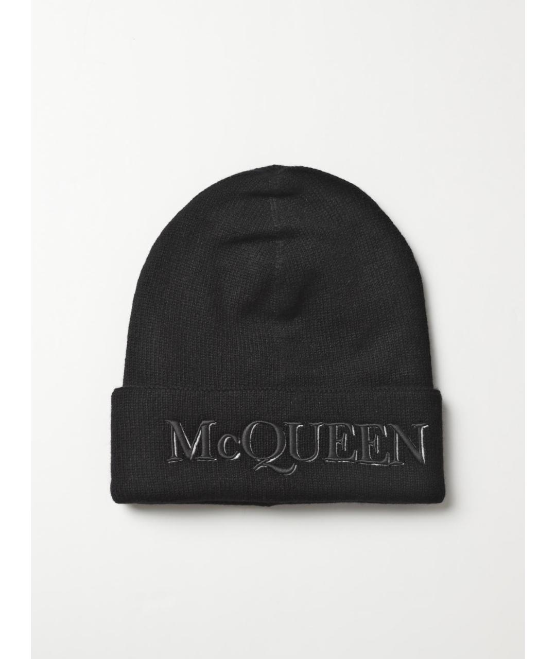 ALEXANDER MCQUEEN Черная шерстяная шапка, фото 3