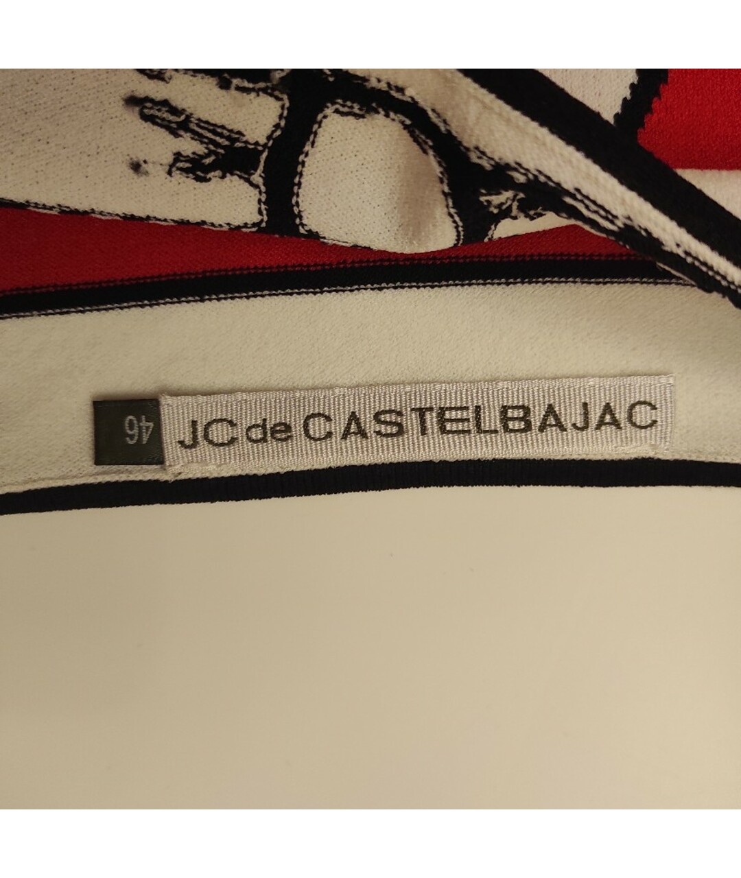 JC DE CASTELBAJAC Красная вискозная футболка, фото 6
