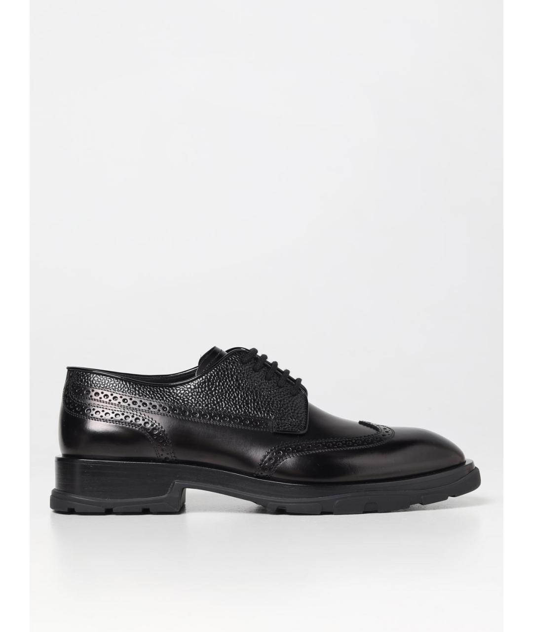 ALEXANDER MCQUEEN Черные кожаные туфли, фото 5