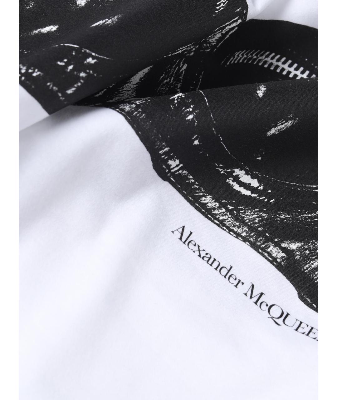 ALEXANDER MCQUEEN Белая хлопковая футболка, фото 7