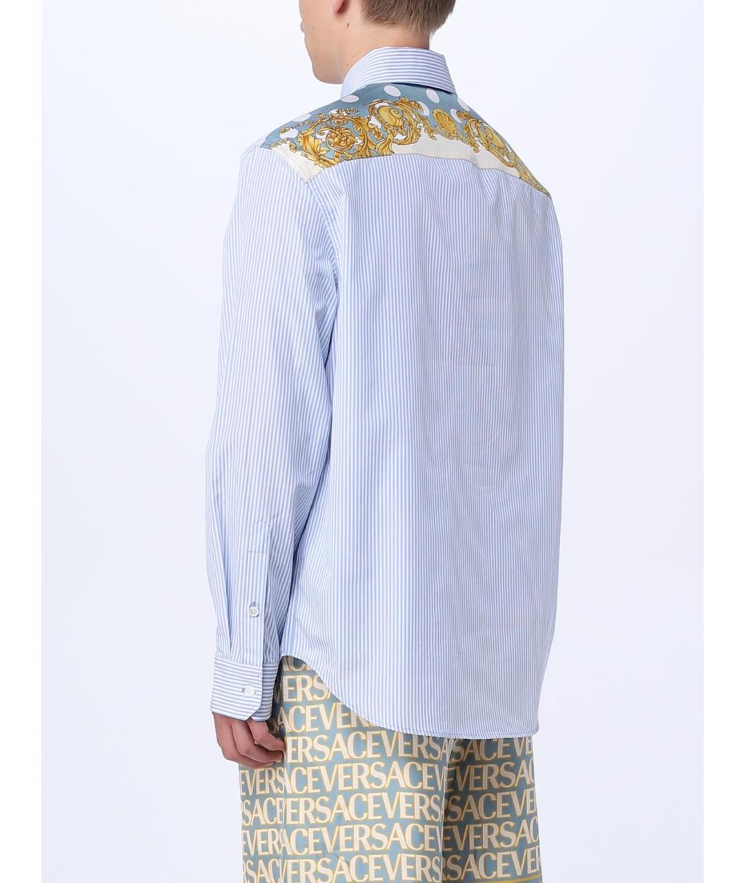 VERSACE Голубая кэжуал рубашка, фото 4