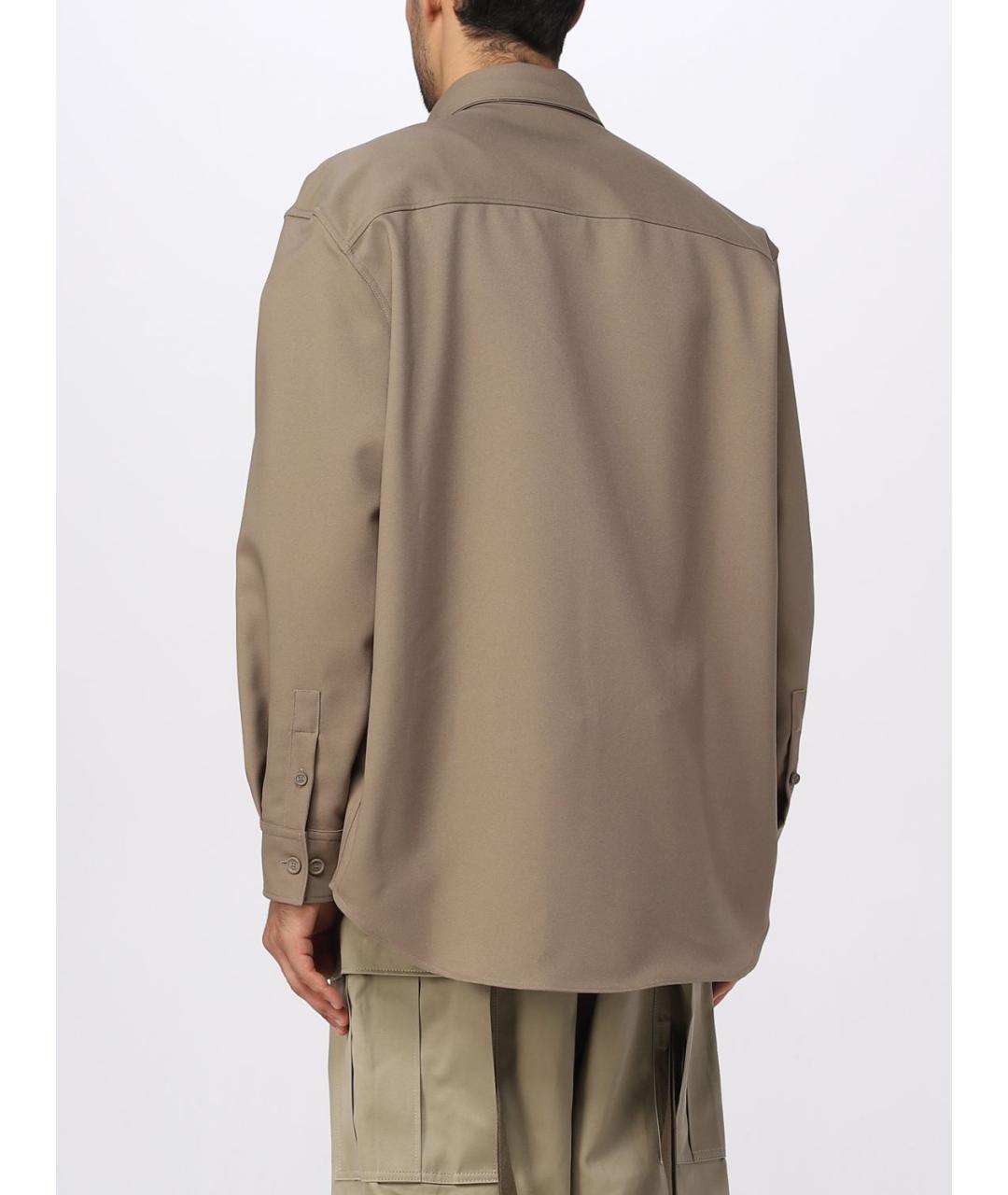 OFF-WHITE Бежевая кэжуал рубашка, фото 4