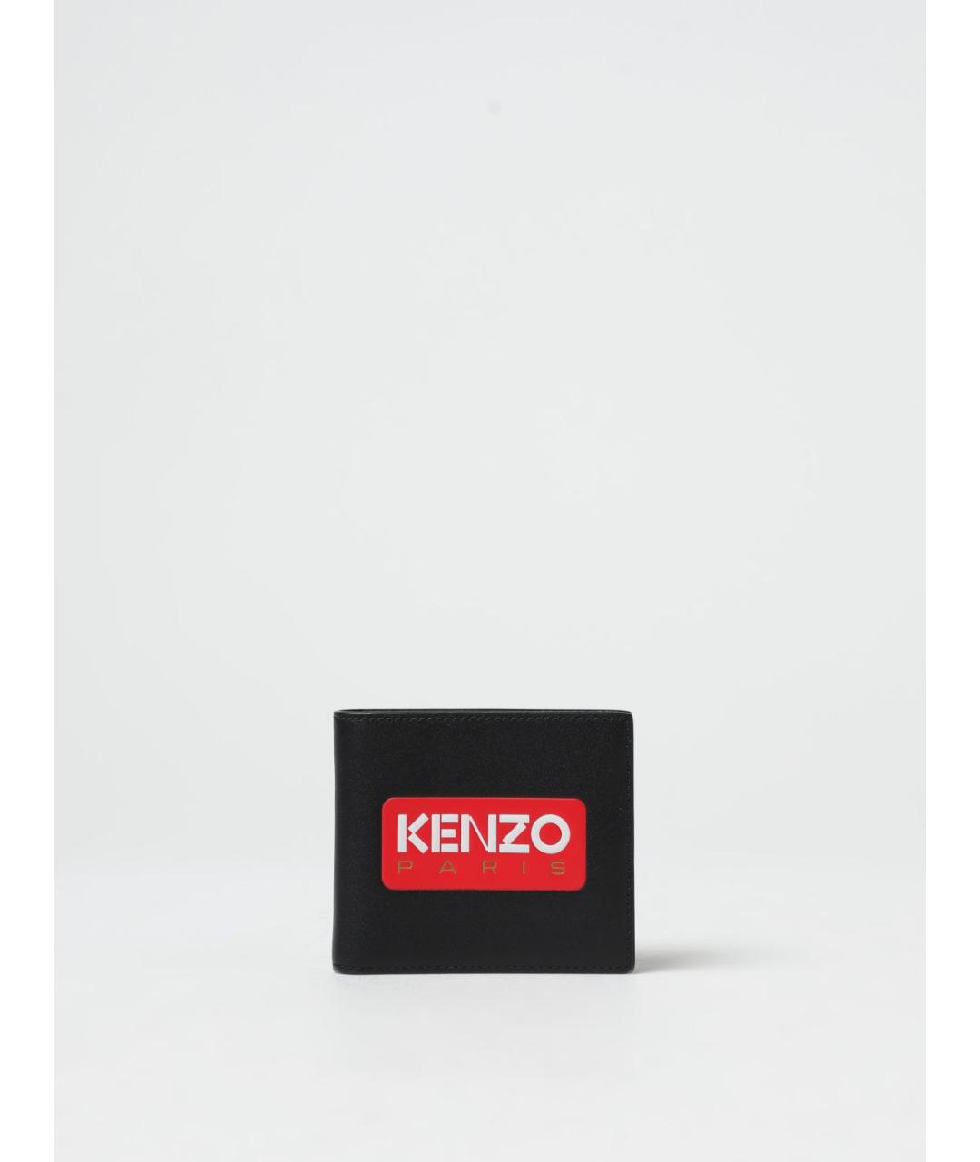 KENZO Черный кожаный кошелек, фото 4