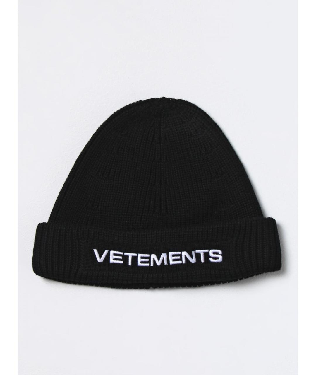 VETEMENTS Черная шерстяная шапка, фото 3