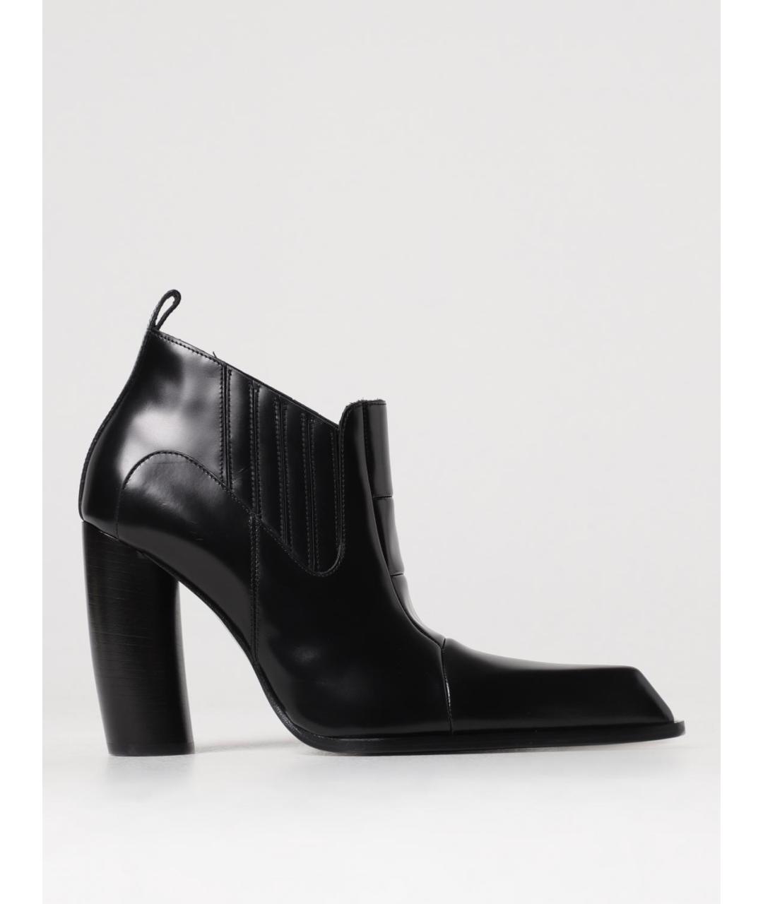 OFF-WHITE Черные кожаные ботинки, фото 5