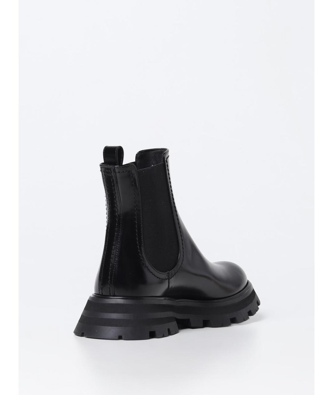 ALEXANDER MCQUEEN Черные кожаные ботинки, фото 3