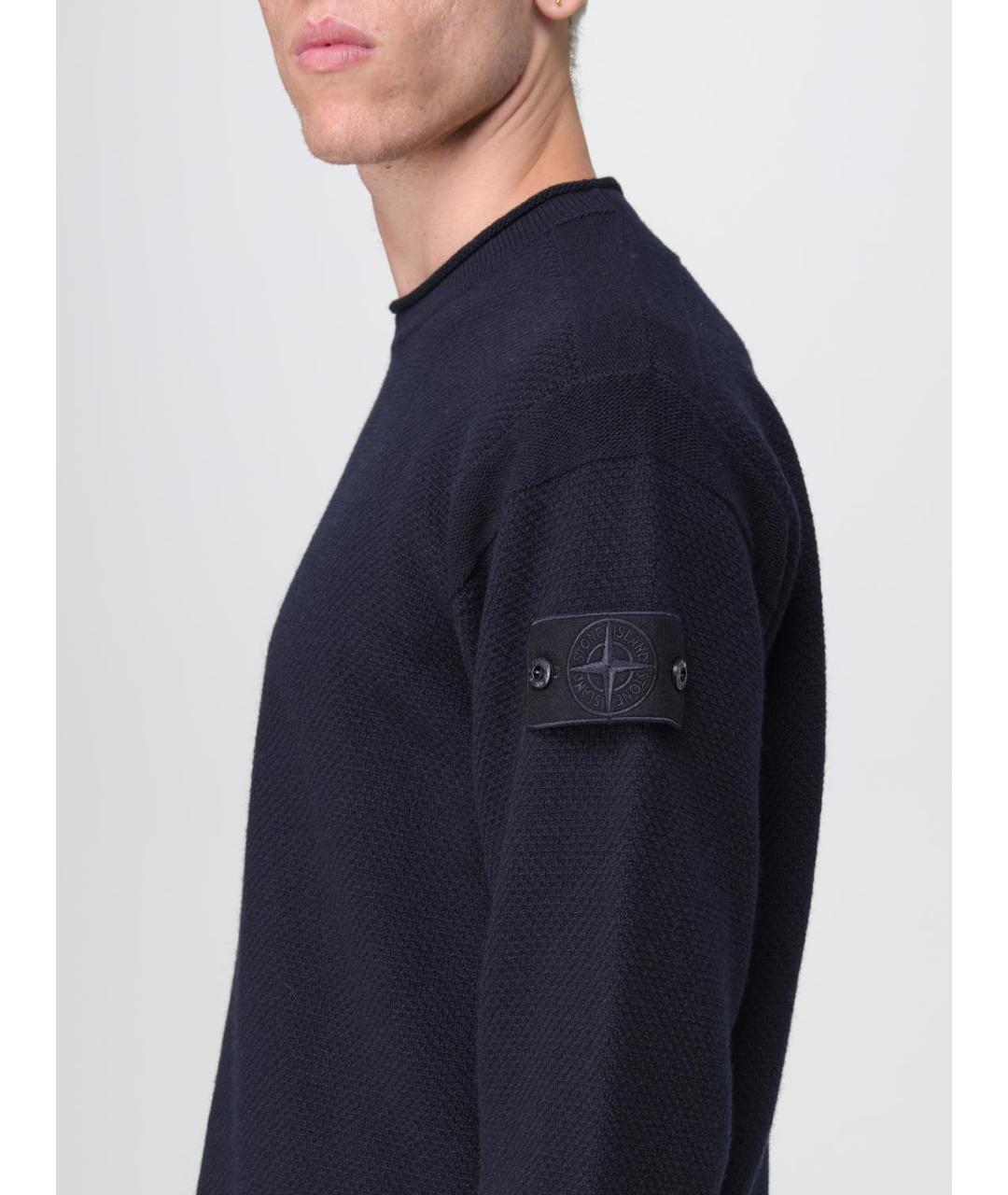 STONE ISLAND Темно-синий джемпер / свитер, фото 6