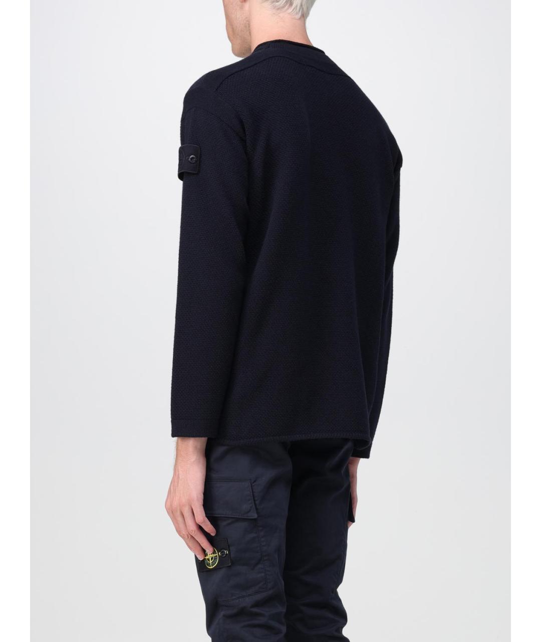 STONE ISLAND Темно-синий джемпер / свитер, фото 4